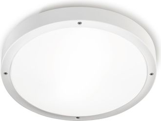 Leds - C4 Basic Sensor Plaf&oacute;n De Techo O Aplique De Pared Para Exterior Con Sensor Crepuscular De Movimiento. 36cm De Di&aacute;metro. Luz Led C&aacute;lida 3000k 2535lm. Imp