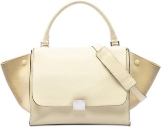 Celine Pre-owned Celine Medium Bicolor Calfskin and Suede Trapeze Satchel Ladies P4FG5FBWCNBWJUXK