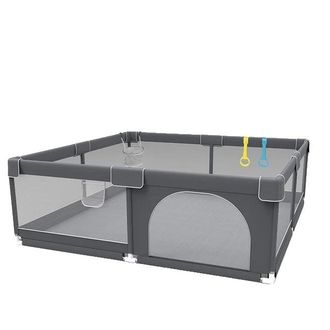 OEM Parque Infantil Con Protector De Esquinas, 180x200cm, Gris Oscuro 150180