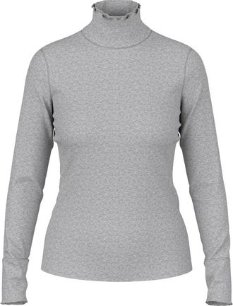 Marc Cain Camiseta de cuello alto ajustada - Knitwear - Mujer - Gris - L