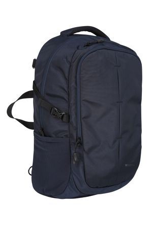 Mountain Warehouse Unisex Vic Global Backpack Water Resistant Padded Mesh Back Spacious Rucksack Navy