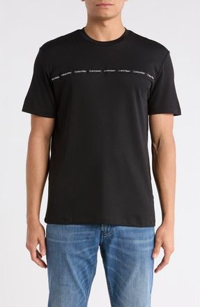 Calvin Klein Logo Tape Performance T-Shirt in Black at Nordstrom Rack, Size Xx-Large