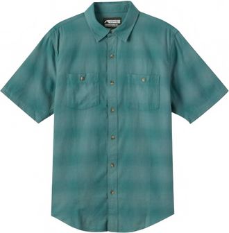 Mountain Khakis Mens Cyrus Short Sleeve Woven Shirt In Jade