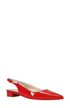 Pelle Moda Allin Pointed Toe Slingback Pump in Red at Nordstrom, Size 8