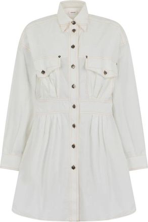 Versace Kleedjes - Dames - Shirt Kleedjes - Wit - S - Kleedjes