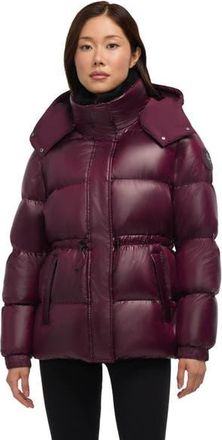 Pajar Halo Puffer with Removable Hood in Mulberry at Nordstrom, Size X-Small