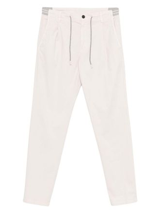 Eleventy Drawstring Trousers In Light Beige