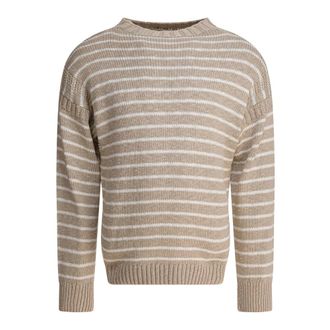 Alex Mill Round-neck Knitwear, male, Beige, S, Harbor Jumper