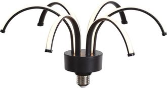 LUEDD Qazqa L&aacute;mpara Led Decorativa E27 Negra 6w 450 Lm 3000k