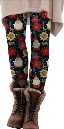 Generic Womens Christmas Leggings High Waisted Yoga Pants Workout Leggings Yoga Skinny Printed Stretchy Pants Legging Stretch Fitness Tights Butt Lifting Xmas