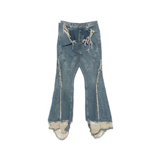 Rick Owens Flared Jeans, male, Blue, Size: W33 Jeans Dark Shadow