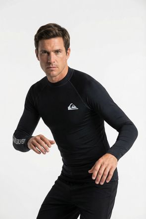 Quiksilver Strandshirt QUIKSILVER EVERYDAY UPF50 LS, Herren, Gr. XXL, schwarz navy, Obermaterial: 84% Polyester, 16% Elasthan, Shirts Strandshirt