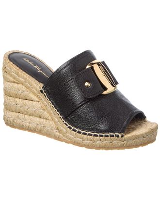 Ferragamo Kamora Leather Wedge Sandal
