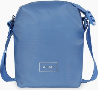 Spiral Womens Rectangle Cross Body Bag with Black Hardware - Blue - Size: ONE size