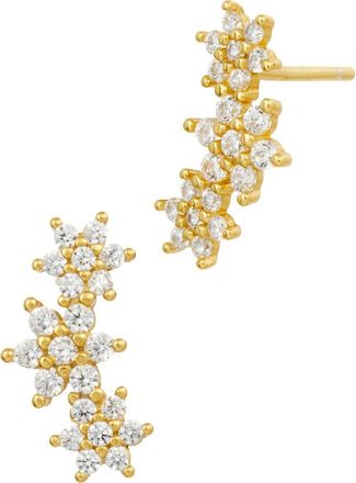 Savvy Cie Jewels CZ Star Climber Earrings in Gold at Nordstrom Rack