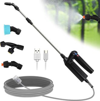 OEM Pulverizador El&eacute;ctrico Inal&aacute;mbrico De 7,4 V, 3 Velocidades De Pulverizaci&oacute;n + 4 Boquillas Ajustables, Manguera De 5 M Y Tubo De Pulverizaci&oacute;n Extensib