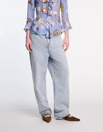 Dorothee Schumacher Floral Twist 3/4 Sleeve Blouse In Wicked Flower Blue