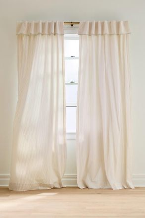 Anthropologie Darla Cotton Printed Striped Valance Curtain