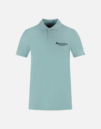 Aquascutum Mens Aquascutum London 1851 Light Blue Polo Shirt - Size: 38