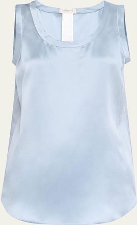 Lafayette 148 New York Perla Luxe Reversible Silk Charmeuse Shell