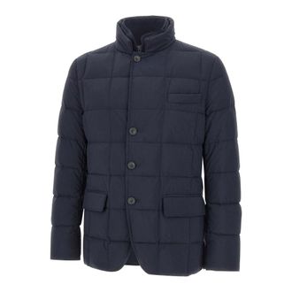 Fay Heren, Jassen, Blauw, Maat: 2XL Leer