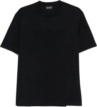Emporio Armani Navy Blue Logo Crew Neck T-Shirt