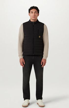 Belstaff Mens Chassis Gilet in Black Cotton - Size X-Large
