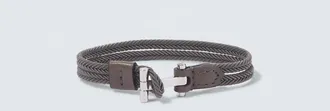Tom Ford Pulsera trenzada con piel