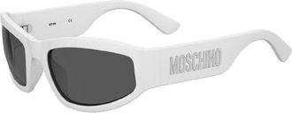 Moschino Sunglasses Rectangle Full Rim, Matte Lime Frame And Green Lens Mos164/s04Anqt