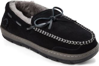Dearfoams Fireside by Dearfoams Mens Forster Genuine Shearling Moccasin