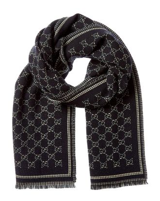 Gucci Gg Jacquard Wool Scarf