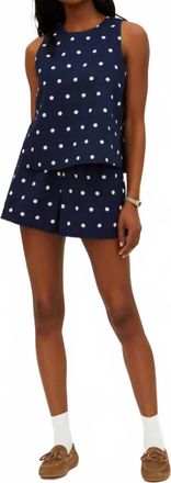Beach Riot Birkley Pull-On Short In Navy Polka Dot