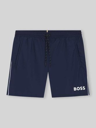 HUGO BOSS Regular Fit Badehose mit Logo-Print Modell STARFISH in Marine, Gr&ouml;&szlig;e XXL