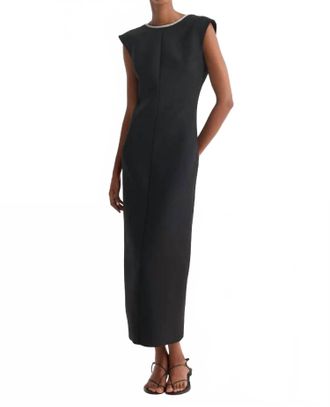 R&oacute;he Open Back Appliqu&eacute; Maxi Dress In Black