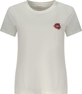 Pepe Jeans London Witte Katoenen Vrouwen T-shirt