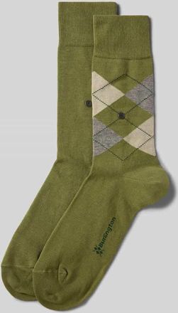 Burlington Socken mit Logo-Applikation im 2er-Pack in Gruen, Gr&ouml;&szlig;e 40-46