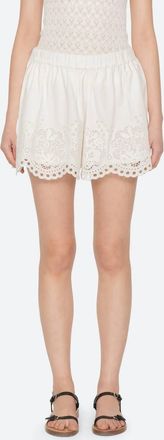 Sea New York Gardener Embroidered Shorts In White