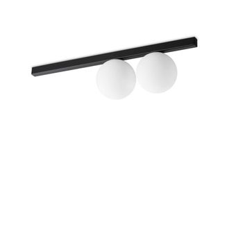 Netlighting Binomio 2 Light Globe Ceiling Light Black