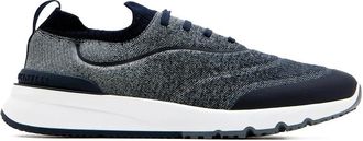 Brunello Cucinelli Navy Blauwe Gebreide Sneaker - Heren - Sneakers - Blauw - 41 EU - Schoenen