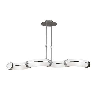 Netlighting Guss Telescopic GU10 4 Light L1 SGU10 Bar Chrome White Acrylic in Grey