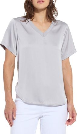 Lyss&eacute; Sonja V-Neck Mix Media Top