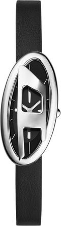 Diesel D-Era Two -Hand Black Leather Watch - Timeframes - Woman - Black