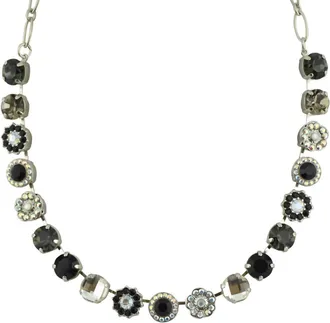 Mariana Womens Orchid Necklace In Black