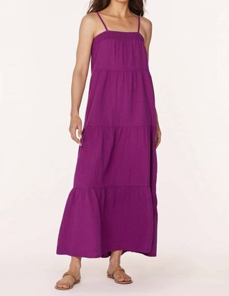bobi Tiered Cami Maxi Dress In Acai