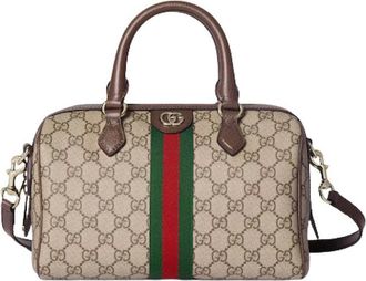 Gucci Handbags, female, Beige, Size: ONE SIZE Bauletto Ophidia Misura Media