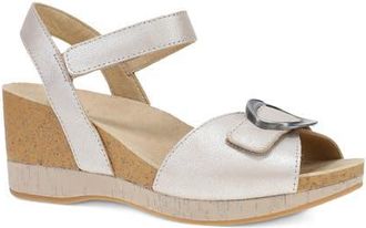 Dansko Stella Ankle Strap Platform Wedge Sandal in Pearl at Nordstrom, Size 10.5-11Us