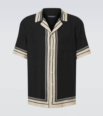 Dolce & Gabbana Striped silk bowling shirt