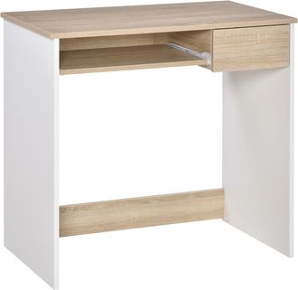 Carter's Compact Computer Table with Keyboard Tray Drawer Study Office Working Writing Desk - Oak Colour w/ - CARTER | TJ Hughes