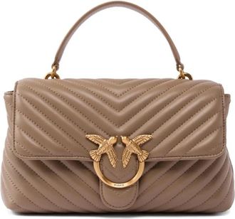 Pinko Love Lady Puff Classic - Dames - Handtassen - Grijs - ONE Size - Katoen - Tassen