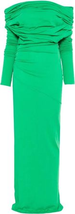 Entire studios Abito lungo Bound con spalle scoperte - Verde